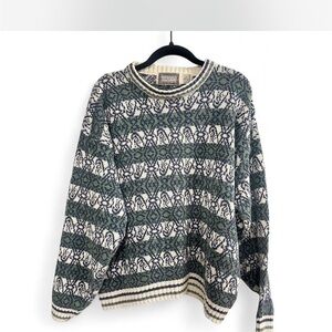 Vintage 90’s Concrete Mix Men’s XL Crewneck Sweater Knit Pullover Geometric